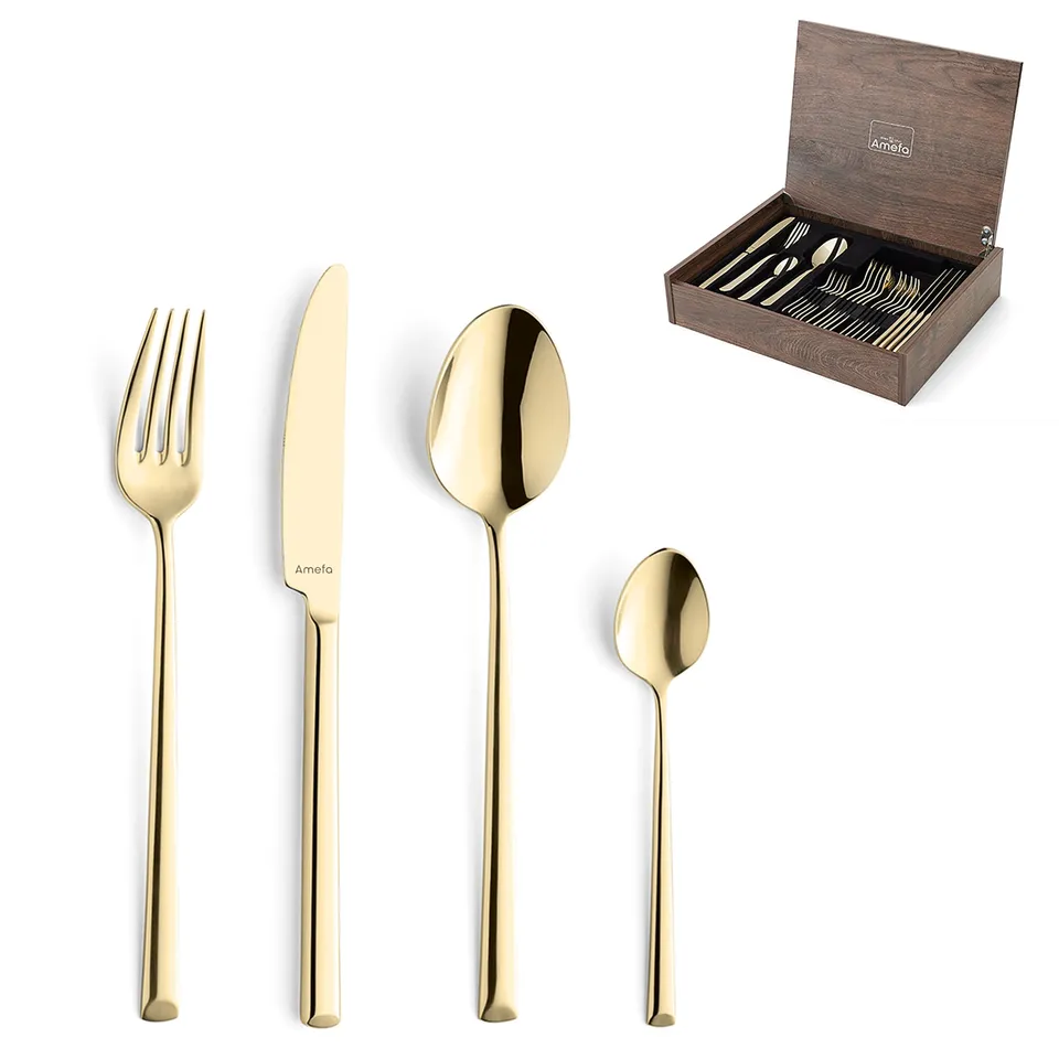 amefa-metropole-besteckset-24-teilig-18-10-edelstahl-pvd-champagner image 1