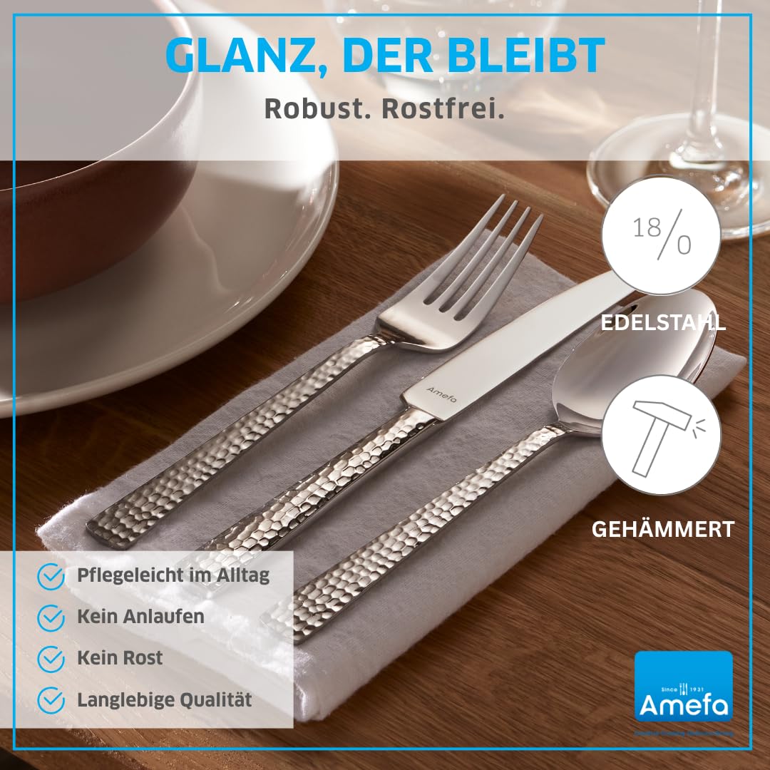 amefa-felicity-besteck-set-24-teilig-f-r-6-personen-champagner-geh-mmerter-griff image 4