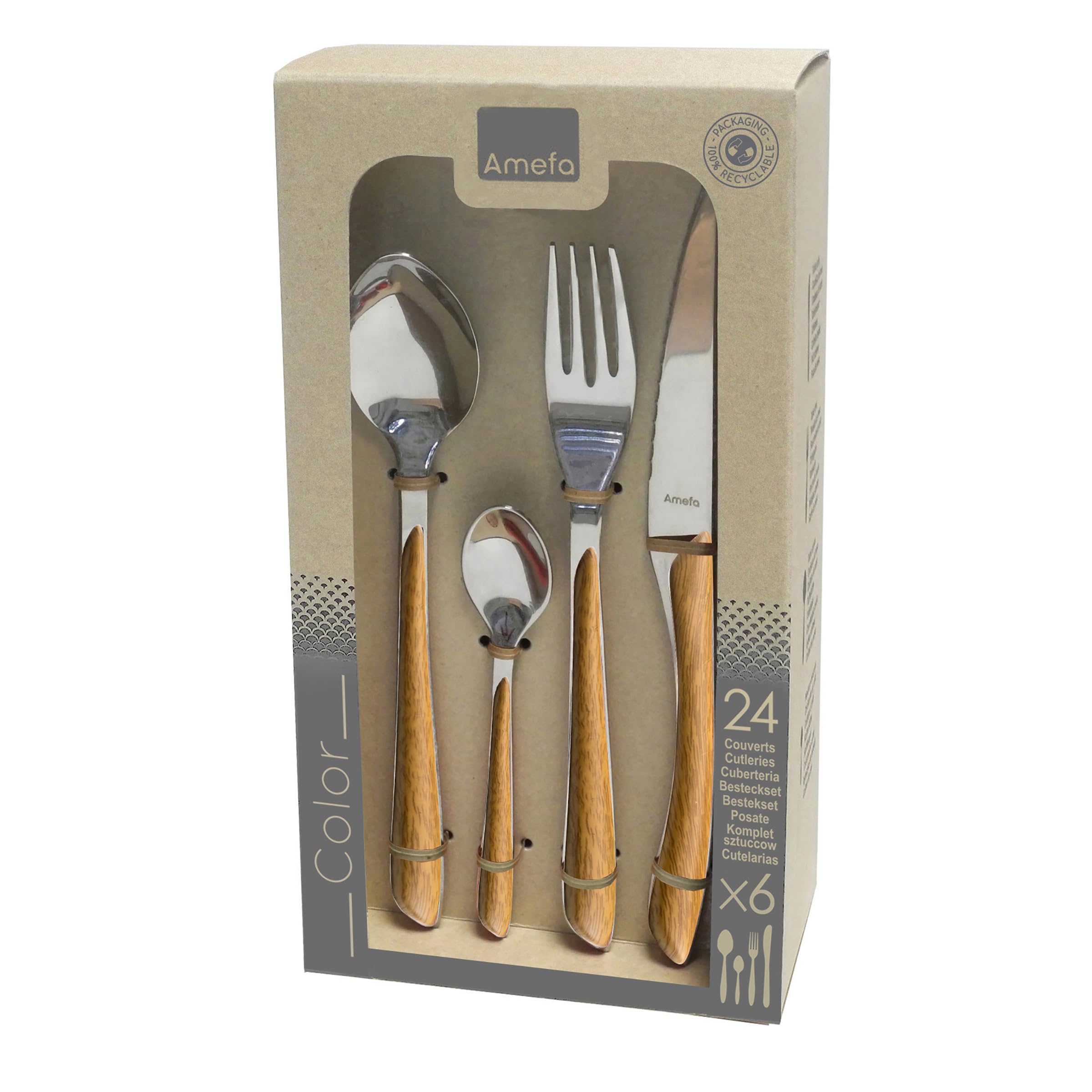 amefa-eclat-nature-besteckset-24-teilig-f-r-6-personen-holz-braun image 6