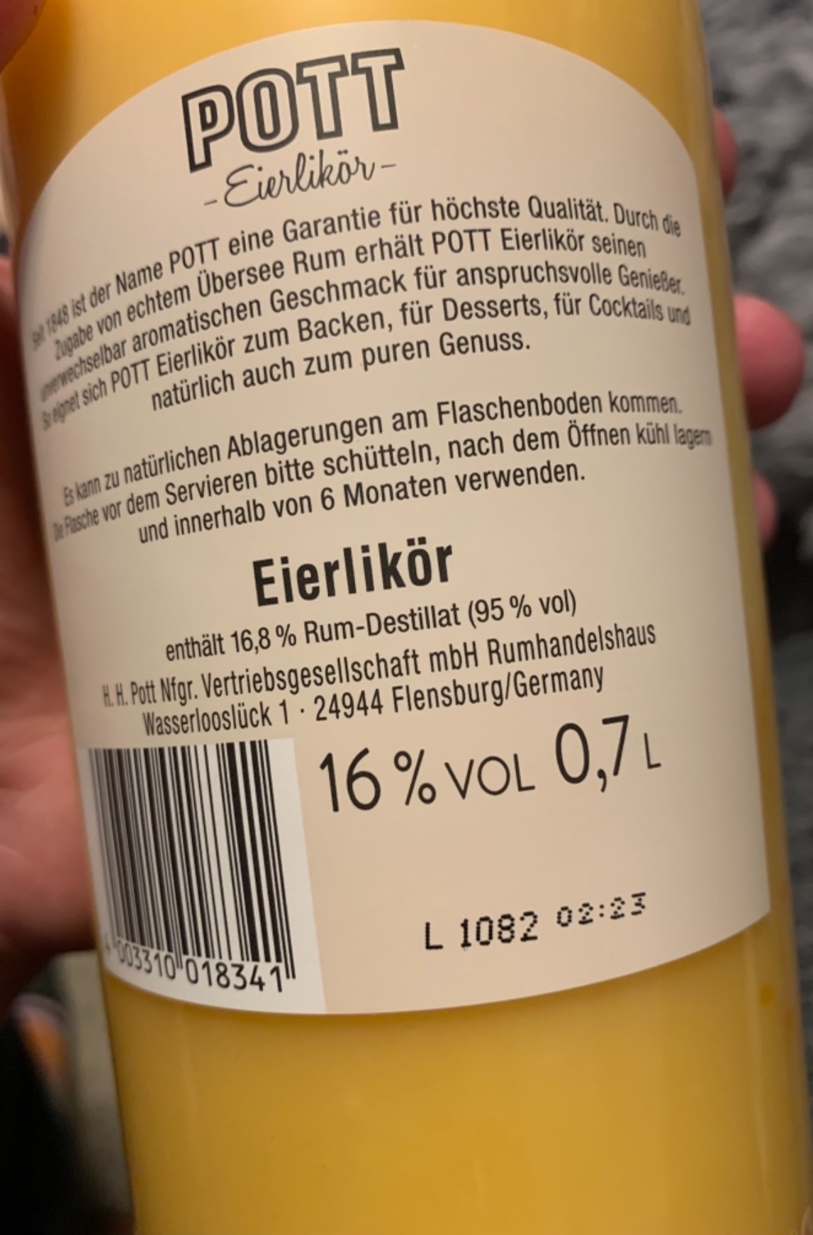 Guter Eierlikör mit Rumnote