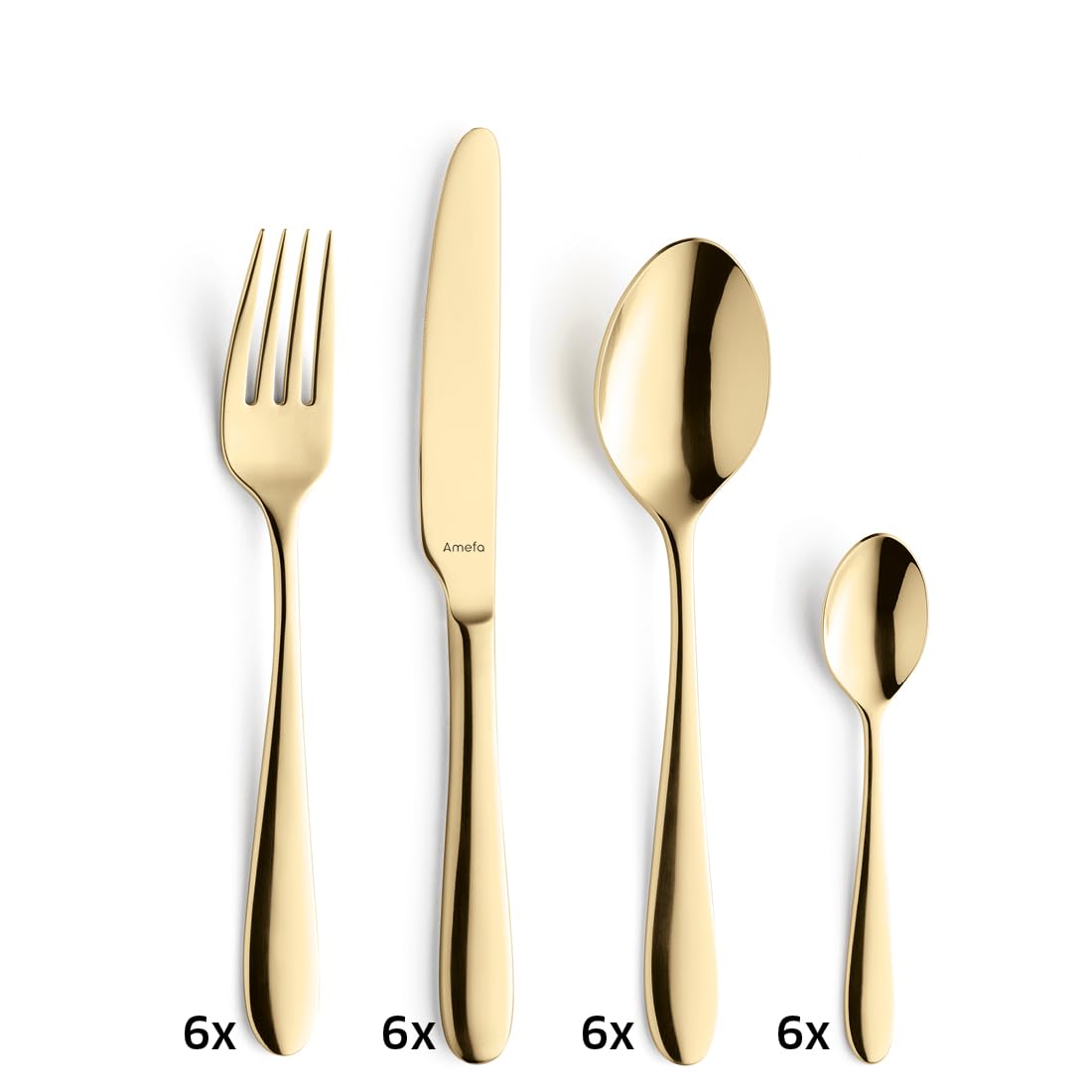amefa-oxford-24-teiliges-besteck-set-gold-18-10-edelstahl image 2