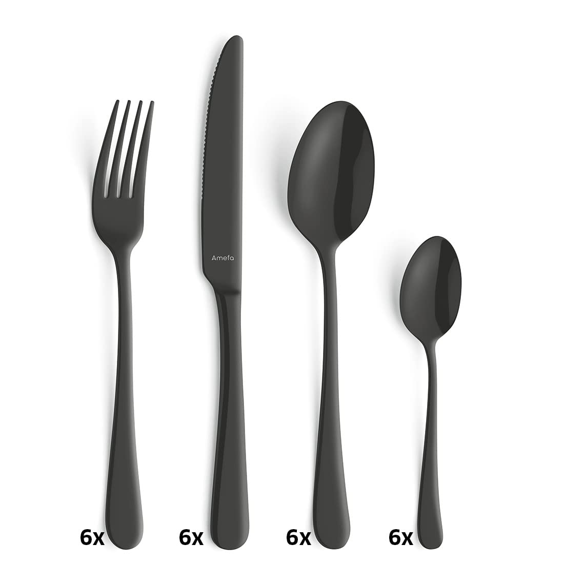 amefa-austin-schwarz-besteckset-24-teilig-pvd-schwarz-18-0-edelstahl-f-r-6-perso image 2